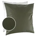 Produktbild: Kissenbezug Kunstleder Dekokissen Sofakissen Leder-Kissenbezüge Kissenhülle Kissen KUMO Grün 60x60cm mit Füllung