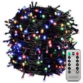 Produktbild: Monzana® 400 LED Lichterkette 40m mit Fernbedienung Timer Innen Außen 8 Modi Dimmbar IP44 Wetterfest Stecker Weihnachten Weihnachtsbeleuchtung Bunt