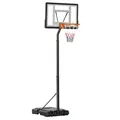 Produktbild: Basketballständer mit Rädern rollbar 210-260 cm höhenverstellbar Stahl Schwarz