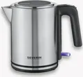 Produktbild: SEVERIN Wasserkocher WK 3489 | 1L Edelstahl | 2400 Watt | Kalkfilter | schnurlos | Wasserstandsanzeige | silber-schwarz
