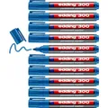 Produktbild: edding 300 Permanentmarker - hell-blau - 10 Stifte - Rundspitze 1,5-3 mm - wasserfest, schnell-trocknend - wischfest - für Karton, Kunststoff, Glas, Holz, Metall, Glas