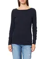 Produktbild: Marc O'Polo Damen Langarmshirt aus Bio-Baumwolle Unterziehshirt, Blau (Manic Midnight), L