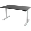 Produktbild: ASSMANN Elektrisch höhenverstellbarer Schreibtisch Y-Line Schwarz Weißaluminium, 120x80cm, Memoryfunktion, Kollisionsschutz, 2-fach-Motorik - Schwarz