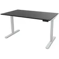 Produktbild: ASSMANN Büromöbel Schreibtisch Y-LINE (120x80cm Silber Schwarz Kollisions-Schutz, Elektrisch höhenverstellbar, Kindersicherung 2-fach-Motorik Doppelhub, einfache Montage, für Büro und Homeoffice), TÜV-zertifiziert, Blauer Engel, 5 Jahre Herstellergarantie 120 cm x 127 cm x 80 cm