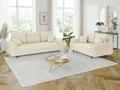 Produktbild: S-Style Möbel Polstergarnitur 3+2 Kristian mit Holzfüßen im skandinavischen Stil aus Chenille-Stoff, (1x 3-Sitzer-Sofa, 1x 2-Sitzer-Sofa), mit Wellenfederung