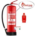 Produktbild: FireLoq 6L Schaum Feuerlöscher für Brandklasse AB mit 27A | 233B ergibt 9LE Dauerdruck inkl. Prüfnachweis,Wandhalter und Manometer