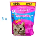Produktbild: (€ 32,17/kg) Whiskas Knuspertaschen mit Lachs Geschmack Katzen-Snack - 5 x 180 g