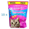 Produktbild: Whiskas Knuspertaschen - 10 x 180 g (€ 24,97/kg) m. Lachs-Geschmack Katzen-Snack