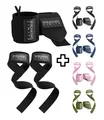 Produktbild: Handgelenk Bandagen Gym + Zughilfen Krafttraining 2er Set – Lifting Straps & ...
