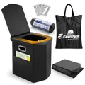 Produktbild: E EASTSTORM Faltbare Campingtoilette, 42 cm Sitzhöhe wie daheim, notfall toilett für Erwachsene & Kinder, Garten,Angeln,Zelt, Schlafzimmer, Roadtrips, Strand.Tragkraft 200 kg