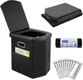 Produktbild: E EASTSTORM Camping-Toilette Faltbar, 42cm(H) Mobiles WC mit Deckel, Outdoor