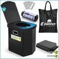 Produktbild: Campingtoilette Faltbar 42cm Sitzhöhe Leder 200kg für Zelt Wohnmobil Garten