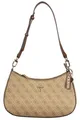 Produktbild: GUESS JEANS Umhängetasche, Damen Handtasche Beige mit verstellbarem Riemen und Kartenfach