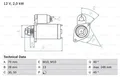 Produktbild: BOSCH 0986023290 Starter