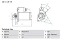 Produktbild: Bosch 0 986 023 290 Starter für MERCEDES-BENZ