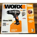 Produktbild: WORX NITRO WX102.9 Akku Bohrschrauber 20V – Bürstenloser Akkuschrauber - 60Nm, 2-Gang-Getriebe und LED-Licht – Akkubohrer zum Bohren & Schraub...