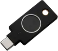 Produktbild: YUBICO YubiKey C Bio, Windows, macOS, Chrome OS, Linux, Schwarz, Google account, Microsoft account, Salesforce.com, FIDO HID device, ECC p256, USB
