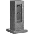 Produktbild: ledscom.de Garten Steckdosensäule POCK für außen, IP44, 2-fach, anthrazit (Stein-Optik), eckig, 30 cm