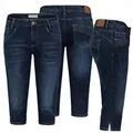 Produktbild: SUBLEVEL Bermudas Damen Capri Hose Jeans Shorts 3/4 Hose Short Bermuda Denim Short blau M / 38