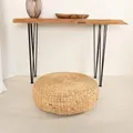 Produktbild: wohnfreuden Sitz-Pouf Bruno aus Wasserhyazinthe 55x55x21cm Natur Hocker