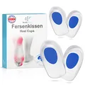 Produktbild: Health Press Fersenkissen, Damen, 2 Paare | Fersen Geleinlagen im Set, Silikon Fersenpolster, Gel Einlegesohlen für Schuhe, bequeme Profi Schuheinlagen, Soft Gelpads
