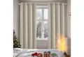 Produktbild: Deconovo Verdunkelungsvorhang Gardinen mit Ösen Blickdichte Vorhang Kälteschutz Schlafzimmer 2er Set, Blackout Curtain einfarbig Thermo Vorhang Verdunkelung Wärmeisolierend