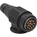 Produktbild: Wiltec Anhänger Stecker 13-polig 12V, Nylon Adapter für PKW Anhänger, Anhängerkupplung Steckanschluss, Anhängersteckdose