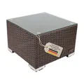 Produktbild: Beistelltisch Rattan Couchtisch Teetisch Polyrattan Tisch Gartentisch Braun