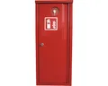 Produktbild: Feuerlöscherschrank mit Zylinderschloss und Hinweisschild für 6 kg bis 12 kg Feu