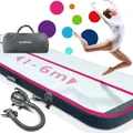 Produktbild: VENDOMNIA Airtrack Matte, 10/20cm hohe aufblasbare Gymnastikmatte in Länge 1/2/3/4/5/6/7/8 m, mit elektrischer Pumpe & Tasche, Tumbling Matte, Turnmatte, Trainingsmatte, Fitnessmatte, Sportmatte,Yoga