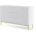 Produktbild: Furnlux Sideboard, Weiß, Gold, Holzwerkstoff, Nachbildung, 150x89x42 cm, Hergestellt in Europa, Wohnzimmer, Kommoden & Sideboards, Sideboards