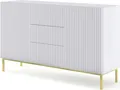 Produktbild: FURNLUX Anrichte Ravenna B Weiss Und Gold 150cm / Hauptfarbe: Weiß / Abmessungen: 150 x 89 x 42 cm