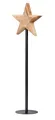 Produktbild: levandeo Stern Aufsteller H50cm Mangostern Natur Schwarz Fensterdeko Weihnachten Holzstern Tischaufsteller Weihnachtsdeko