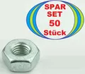 Produktbild: 50 Sechskant Muttern M 10 Gewinde Sechskant Mutter verzinkt DIN 934 Kl. 8, M10