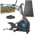 Produktbild: Skandika Crosstrainer CardioCross Carbon Champ Ellipsentrainer mit 24,5kg Schwungmasse, Magnetbremssystem | Multifunktionscomputer, Bluetooth, Kinomap inkl. Bodenschutzmatte | bis 150kg