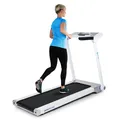 Produktbild: Laufband elektrisch Heimtrainer 16km/h Treadmill 1,5 PS LED-Touch-Screen Weiß