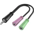 Produktbild: Hama Audio-Adapter 4-poliger Mini-Stecker (M) bis Stereo Mini-Klinkenstecker (W) (00200352)
