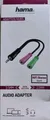 Produktbild: Hama Audio Adapter Kabel Aux 3,5mm Klinke/2xKlinke M/W Hifi Stereo Schwarz