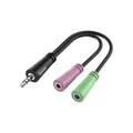 Produktbild: Hama Audio-Adapter, 4pol. 3,5-mm-Klinke-Stecker - 2x 3pol. 3,5-mm-Klinke-Headset