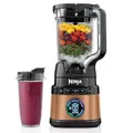 Produktbild: Ninja 2-in-1 Detect Power Mixer Pro & Single Serve, 1200W Mixer mit Krug, & Single Serve Tasse, Smoothies mixen, Gemüse hacken & Frozen Drinks mixen, Kupfer/Schwarz, TB301EUCP