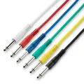 Produktbild: 120 cm Patchkabel 6,35 mm Klinke mono Klinken Kabel 6,3mm Klinkenstecker 6-Pack