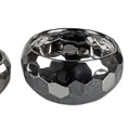 Produktbild: Dekoschale Gefäß ANTHRAZIT rund D. 20cm grau silber Keramik Formano