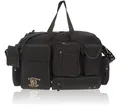 Produktbild: ELEPHANT Canvas Reisetasche XL 58 cm / 50 L Sporttasche viel Fächer + Flasche (Schwarz)