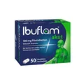 Produktbild: Ibuflam® akut 400 mg IBUPROFEN Filmtabletten| 50 Stk. | Ibu 400 Schmerztabletten bei Schmerzen, Zahnschmerzen, Fieber und Erkältung|Schnelle Schmerzlinderung mit Ibuprofen | Akuthilfe