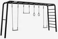 Produktbild: Berg Klettergerüst PlayBase Extra Large Rahmen Klettergerüst Schaukelgestell, mit Reckstange, Leiter & Monkey Bar Active Set