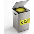 Produktbild: Gelber Sack Ständer 70L – Gelber Sack Mülleimer mit Klappdeckel, Grau - Grau