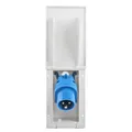 Produktbild: CEE Aussensteckdose Einspeisestecker weiß Spritzwasser gesch. 240V 16A Wohnwagen