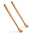Produktbild: 2 Stück Holz Rückenkratzer, Kratzhand Rückenkratzer, für Sofortige Linderung von Juckreiz Körper Entspannung, Back Scratcher with Long Handle (Holzfarbe)