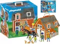 Produktbild: Playmobil 4142 Mitnehm Bauernhof Pferde Tiere Stall Koffer Tragbar 4 Figuren