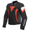 Produktbild: Dainese - Avro 5 Tex Jacket, Stoff-Motorradjacke mit Schulterprotektoren, Mann, Schwarz/Fluo Rot/Weiß, 44